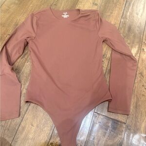 nuuds Dusty Rose Long Sleeve Bodysuit